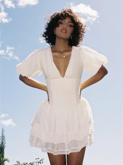 MISS CIRCLE MISS CIRCLE CAITLYN BUBBLE SLEEVE LAYERED MINI CORSET DRESS