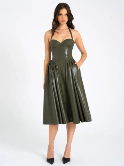 MISS CIRCLE MISS CIRCLE ELIANA VEGAN LEATHER DRESS