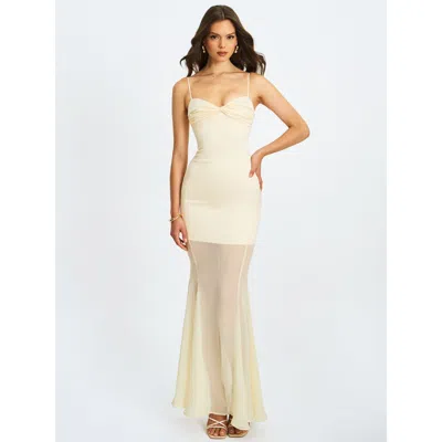 MISS CIRCLE MISS CIRCLE ZAYNE RUCH BREAST CHIFFON MERMAID MAXI DRESS