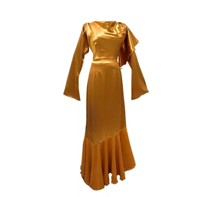 MISS FM WOMEN'S MAEVE MAXI DRESS - MUSTARD/GOLD