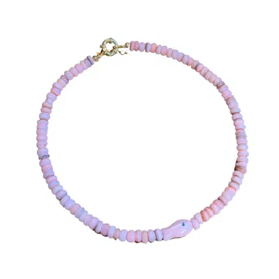 MISS MAY THE BRAND WOMEN'S PINK CATCH OF THE DAY NECKLACE