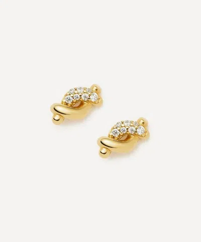 MISSOMA MISSOMA 18CT GOLD-PLATED VERMEIL SILVER MOLTEN SNOW STUD EARRINGS