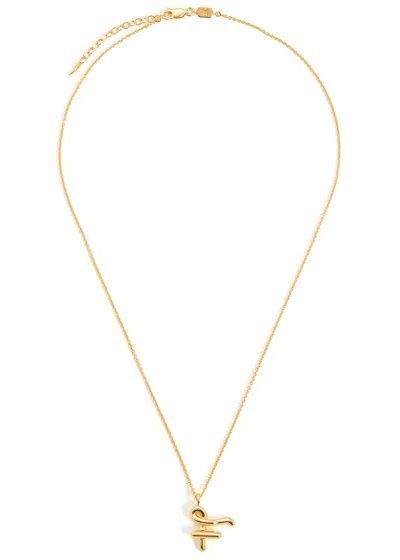 MISSOMA MISSOMA F INITIAL 18KT GOLD-PLATED NECKLACE