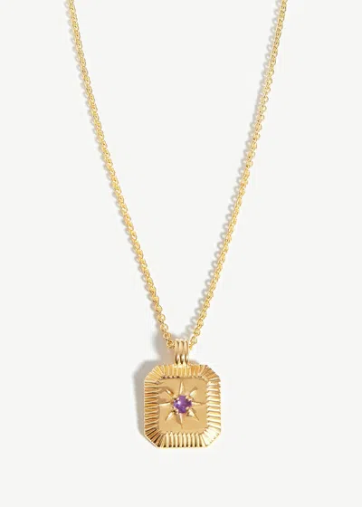 MISSOMA MISSOMA FEBRUARY BIRTHSTONE 18KT GOLD-PLATED NECKLACE