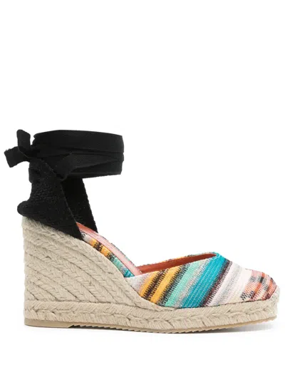 MISSONI 90MM STRIPED ESPADRILLES