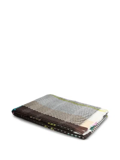 MISSONI CHECKED-PATTERN WOVEN THROW