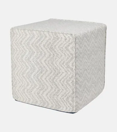 MISSONI COLUMBIA ZIGZAG JACQUARD POUF