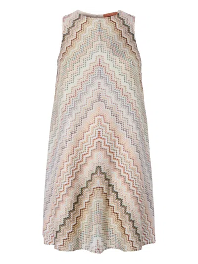 MISSONI GEOMETRIC-PATTERN MINI DRESS