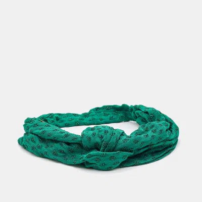MISSONI GREEN LUREX KNIT HAIRBAND ONE SIZE