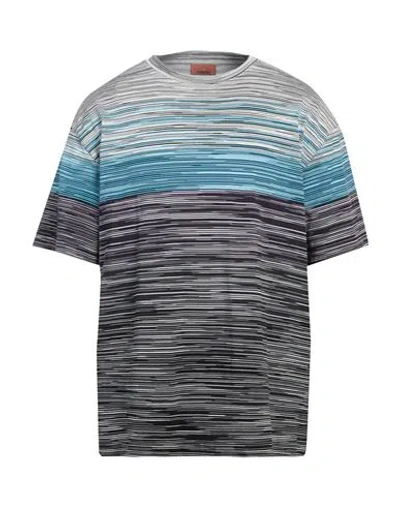 MISSONI MISSONI MAN T-SHIRT AZURE SIZE XL COTTON