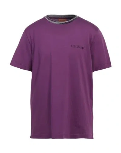 MISSONI MISSONI MAN T-SHIRT PURPLE SIZE M COTTON