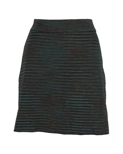 MISSONI STRIPED MINI SKIRT IN GREEN WOOL