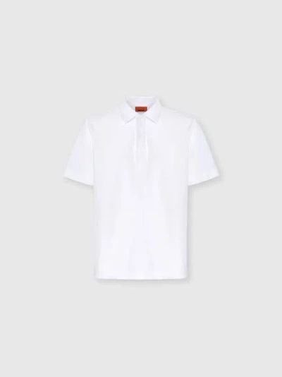 MISSONI MISSONI TONAL ZIGZAG COTTON JERSEY POLO SHIRT