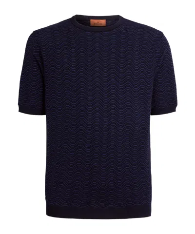 MISSONI WAVE-PATTERN CREW-NECK T-SHIRT