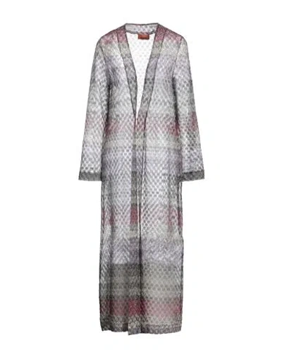 MISSONI MISSONI WOMAN CARDIGAN GARNET SIZE 10 METALLIC FIBER, POLYAMIDE
