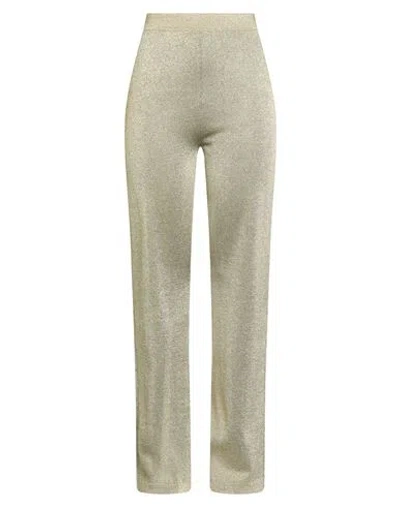 MISSONI MISSONI WOMAN PANTS GOLD SIZE 8 VISCOSE, METALLIC FIBER