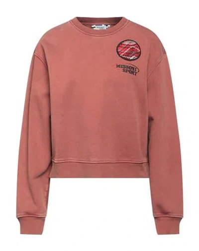 MISSONI MISSONI WOMAN SWEATSHIRT BROWN SIZE XL COTTON