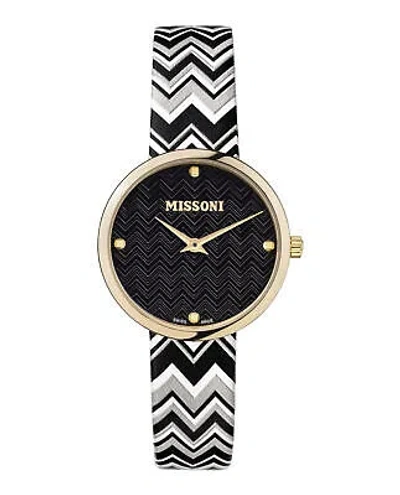 MISSONI MISSONI WOMENS MISSONI M1 CHAMPAGNE 34MM STRAP FASHION WATCH