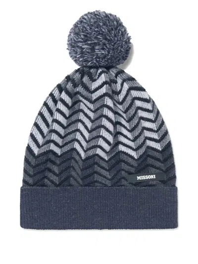 MISSONI ZIG-ZAG POM-POM HAT