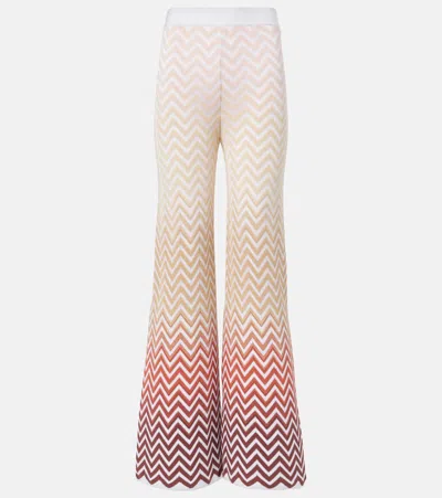 MISSONI ZIGZAG COTTON-BLEND FLARED PANTS