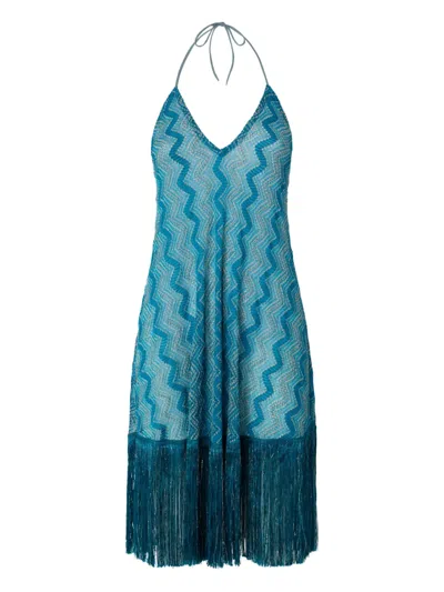 MISSONI ZIGZAG-PATTERN MIDI DRESS