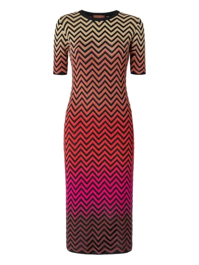 MISSONI ZIGZAG-PATTERN MIDI DRESS