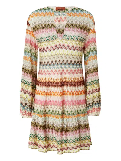 MISSONI ZIGZAG-PATTERN MIDI DRESS