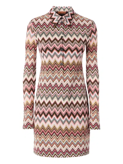 MISSONI ZIGZAG-PATTERN MINI DRESS