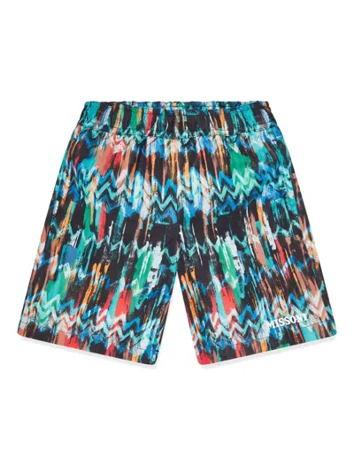 MISSONI ZIGZAG-PRINT SWIM SHORTS