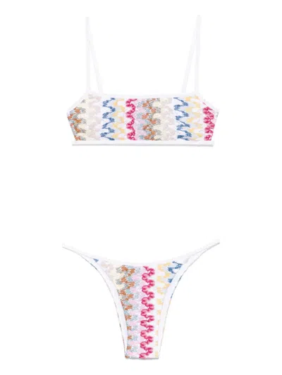 MISSONI ZIGZAG-WOVEN BIKINI