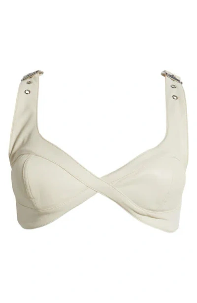 MISTRESS ROCKS MISTRESS ROCKS FAUX LEATHER BRA TOP