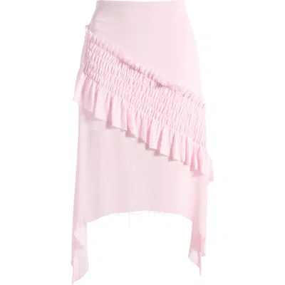 MISTRESS ROCKS MISTRESS ROCKS SMOCKED RUFFLE MIDI SKIRT