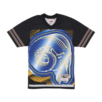 MITCHELL & NESS AMERICAN FOOTBALL JERSEY MEN'S NFL BIG FACE 7.0 FASHION JERSEY LOSRAM BLACK