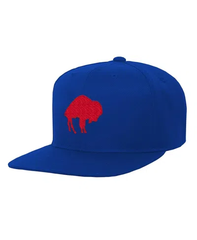 MITCHELL & NESS BIG BOYS AND GIRLS MITCHELL & NESS ROYAL BUFFALO BILLS GRIDIRON CLASSICS GROUND SNAPBACK HAT