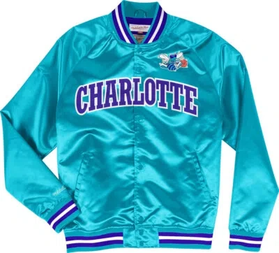 MITCHELL & NESS MITCHELL & NESS CHARLOTTE HORNETS LIGHTWEIGHT SATIN JACKET COLLEGEJACKE TEAL