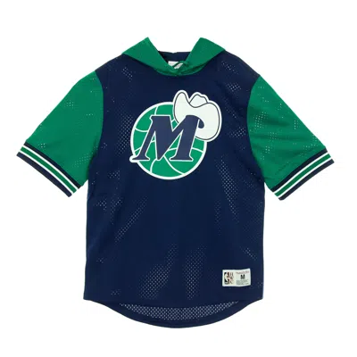 MITCHELL & NESS LIGHTWEIGHT HOODED SWEATSHIRT SHORT SLEEVE MEN NBA BUZZER BEATER MESH HOODY HARDWOOD CLASSICS DALMAV