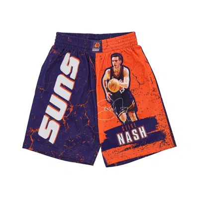 MITCHELL & NESS MEN'S BASKETBALL SHORTS NBA BURST MESH SHORT NO 13 STEVE NASH PHOSUN ORIGINAL TEAM COLORS