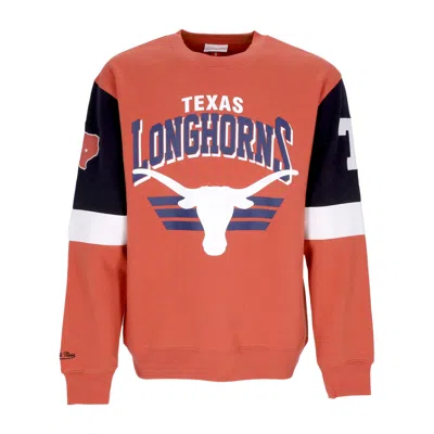 MITCHELL & NESS MEN'S CREWNECK SWEATSHIRT NCAA ALL OVER CREW 3.0 TEXAGG ORIGINAL TEAM COLORS
