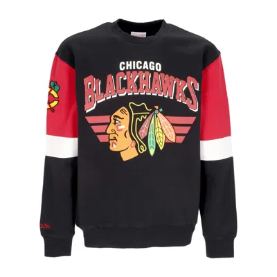 MITCHELL & NESS MEN'S CREWNECK SWEATSHIRT NHL ALL OVER CREW 3.0 CHIBLA ORIGINAL TEAM COLORS