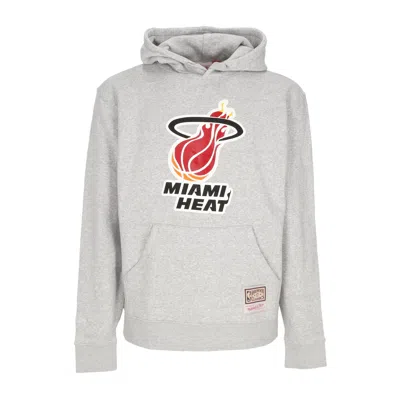 MITCHELL & NESS MEN'S HOODIE NBA TEAM LOGO HOODIE MIAHEA GRAY MARL