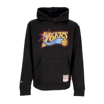 MITCHELL & NESS MEN'S HOODIE NBA TEAM LOGO HOODIE UPD PHI76E BLACK