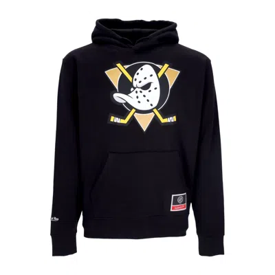 MITCHELL & NESS MEN'S HOODIE NHL TEAM LOGO HOODIE ANADUC BLACK