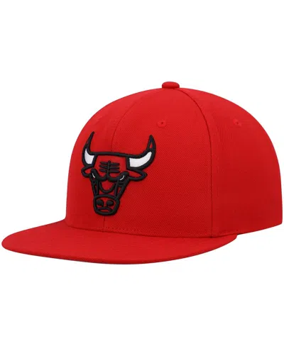 MITCHELL & NESS MEN'S MITCHELL & NESS RED CHICAGO BULLS GROUND 2.0 SNAPBACK HAT