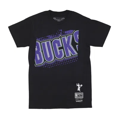 MITCHELL & NESS MEN'S T-SHIRT NBA BIG FACE 7.0 TEE MILBUC BLACK