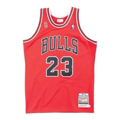 MITCHELL & NESS Mitchell & Ness NBA Authentic Jersey Chicago Bulls Road Finals 1995-96 Michael Jordan 'Red'