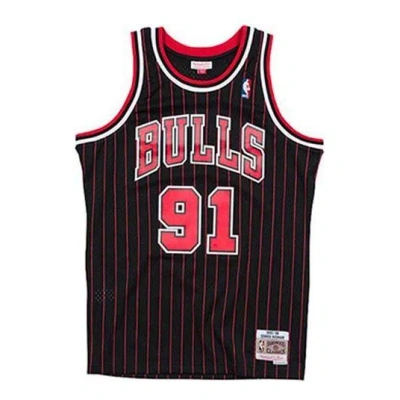 MITCHELL & NESS Mitchell & Ness NBA Chicago Bulls 95-96 Dennis Rodman Swingman Jersey 'Black Red'