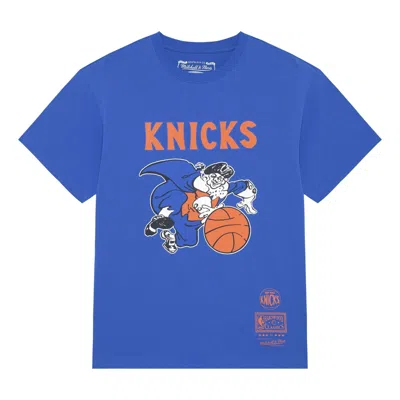 MITCHELL & NESS Mitchell & Ness x NBA New York Knicks Basic Logo T-shirt 'Blue'
