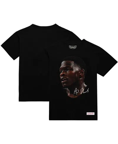 MITCHELL & NESS MEN'S AND WOMEN'S ANTHONY EDWARDS BLACK NBA REAL BIG FACE PLAYER T-SHIRT