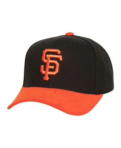 MITCHELL & NESS MEN'S BLACK SAN FRANCISCO GIANTS CORDUROY PRO SNAPBACK HAT
