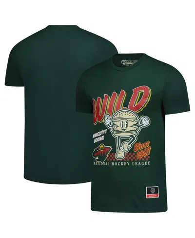 MITCHELL & NESS MEN'S GREEN MINNESOTA WILD LOCAL FOOD T-SHIRT